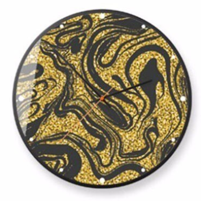 Reloj de pared diseño mármol líquido