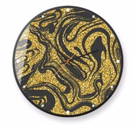 Reloj de pared diseño mármol líquido