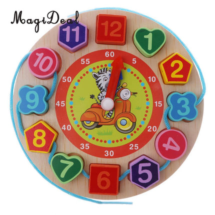 Reloj educativo de madera para niños