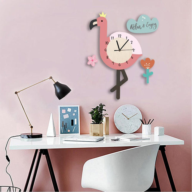 Reloj de pared infantil forma flamenco