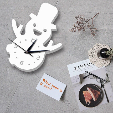 Reloj infantil de pared muñeco nieve