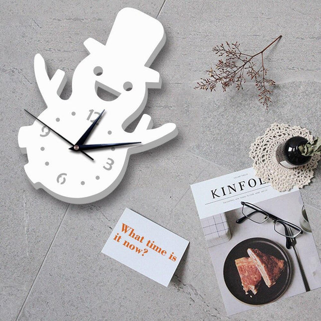 Reloj infantil de pared muñeco nieve