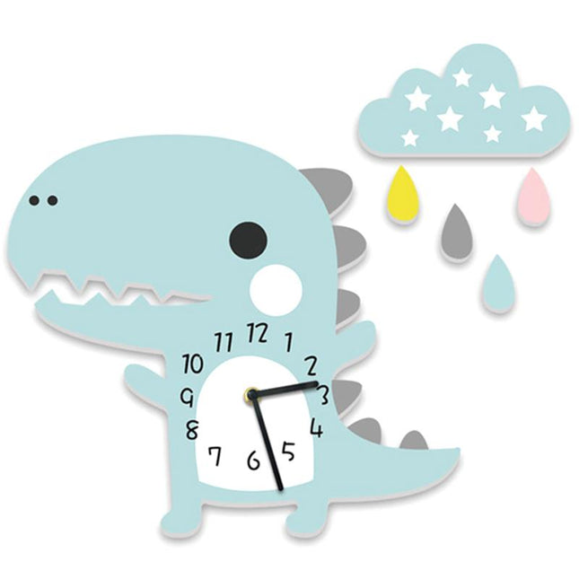 Reloj de pared infantil forma dinosaurio