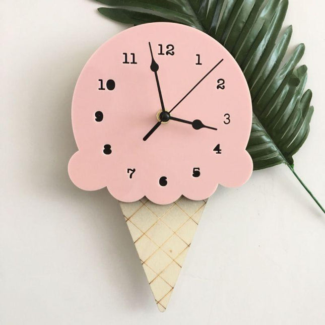 Reloj de pared infantil forma helado