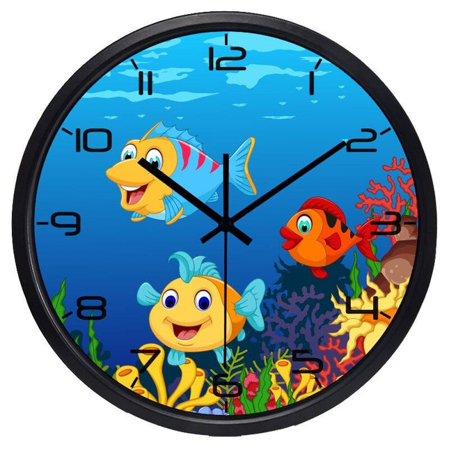 Reloj de pared infantil fondo marino