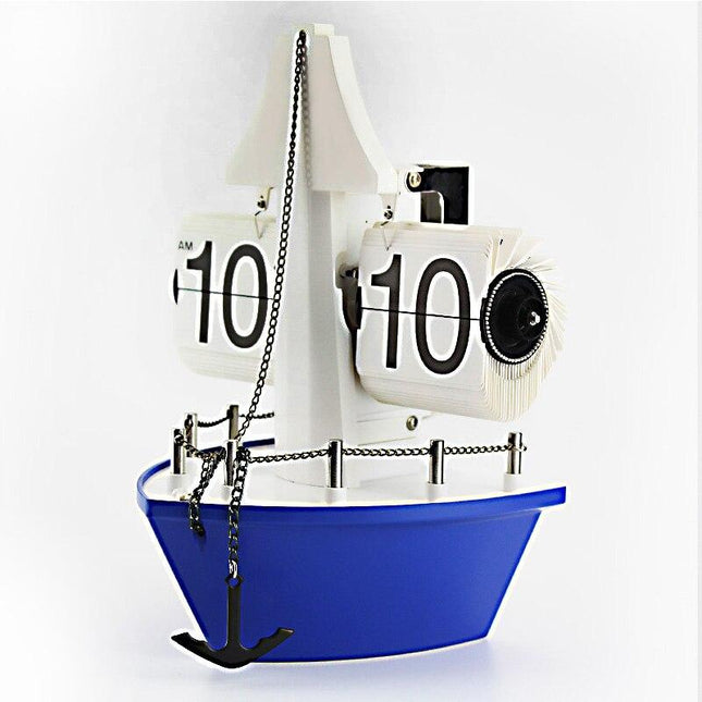 Reloj de mesa flip diseño barco