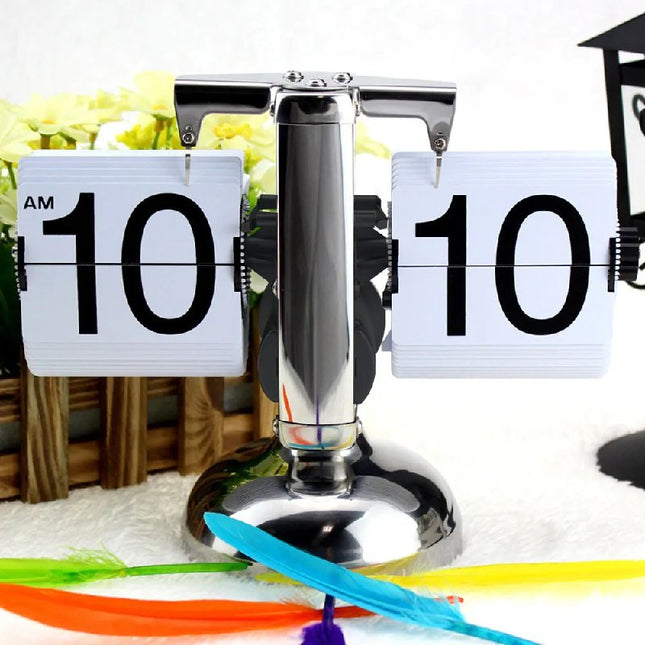 Reloj de mesa retro estilo flip