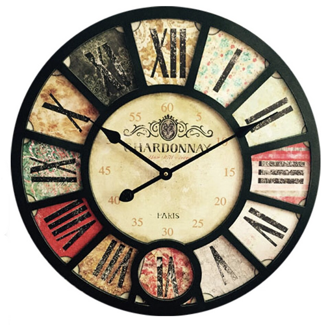 Reloj de pared industrial vintage 60cm