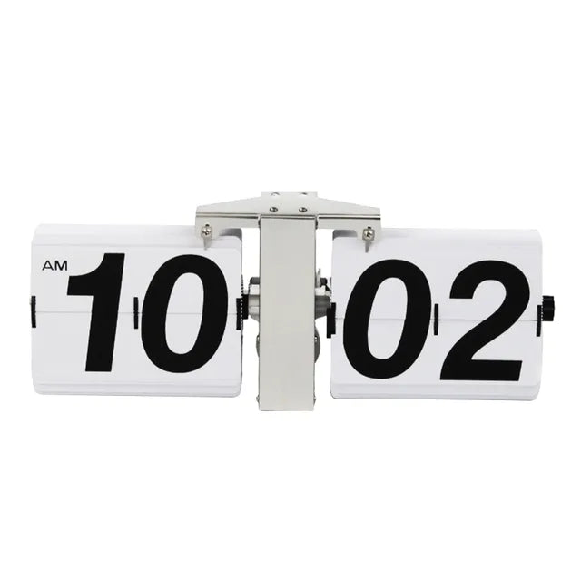 Reloj de mesa flip diseño metálico