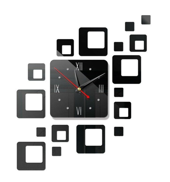 Reloj de pared cuadrado diseño adhesivo