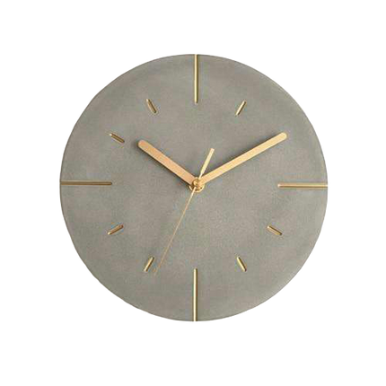 Reloj de pared cemento diseño minimalista