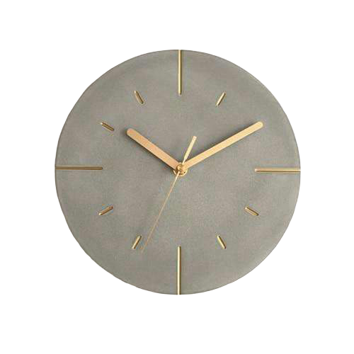 Reloj de pared cemento diseño minimalista