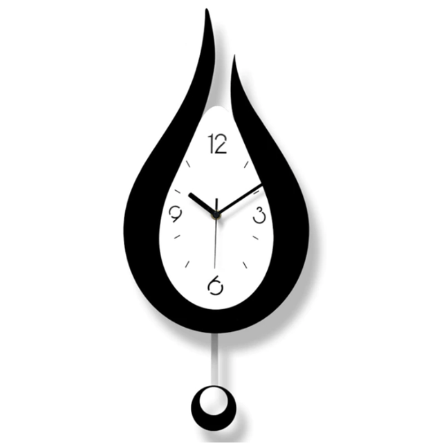 Reloj de pared diseño gota péndulo
