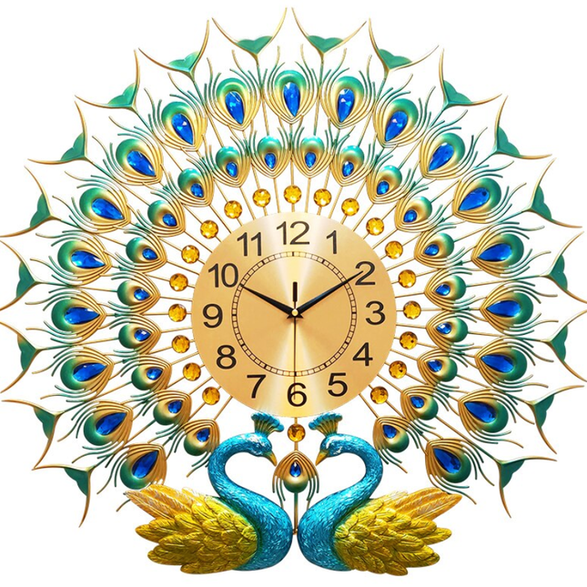 Reloj de pared gigante diseño pavo