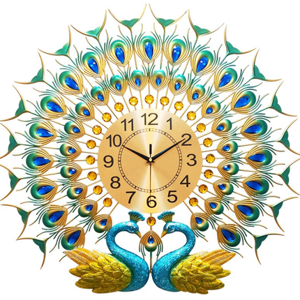 Reloj de pared gigante diseño pavo