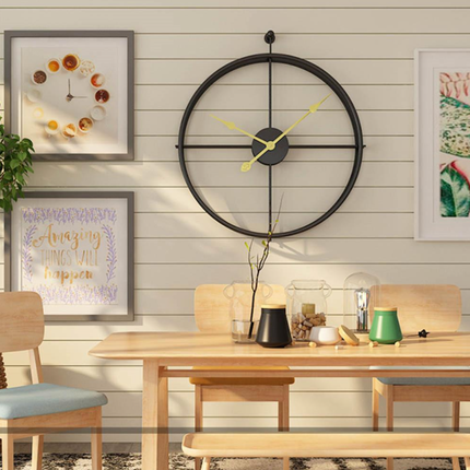 Reloj de pared metálico diseño nórdico