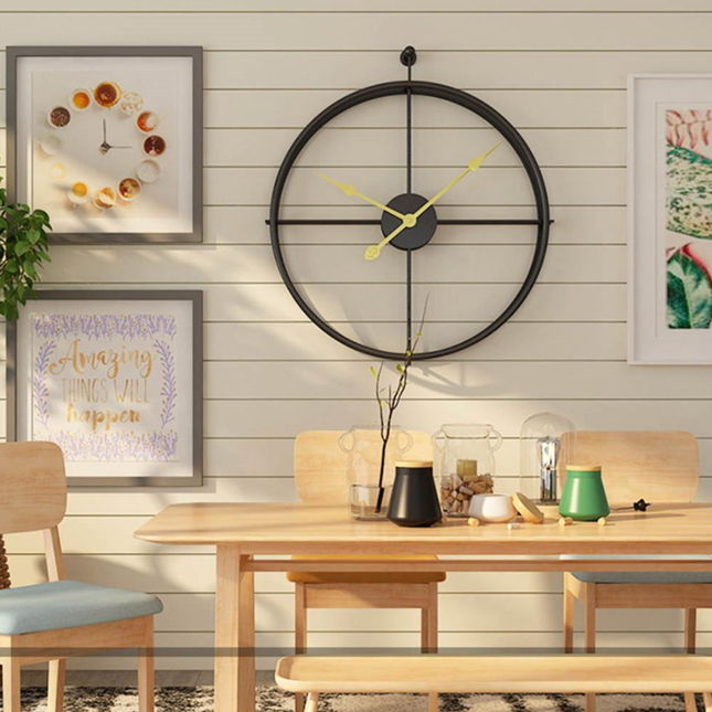 Reloj de pared metálico diseño nórdico