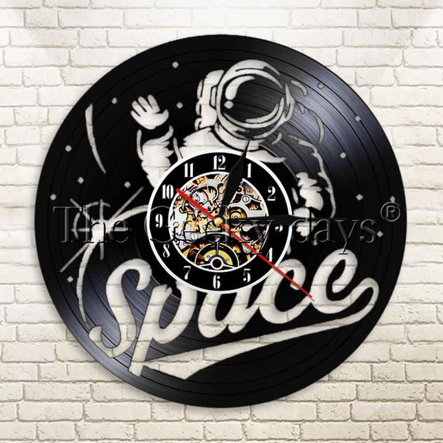 Reloj de pared de vinilo astronauta