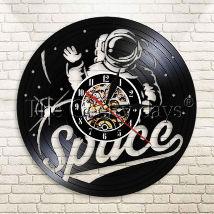 Reloj de pared de vinilo astronauta