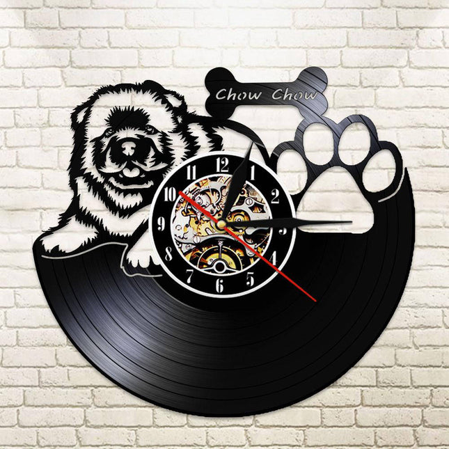 Reloj de vinilo perro Chow Chow