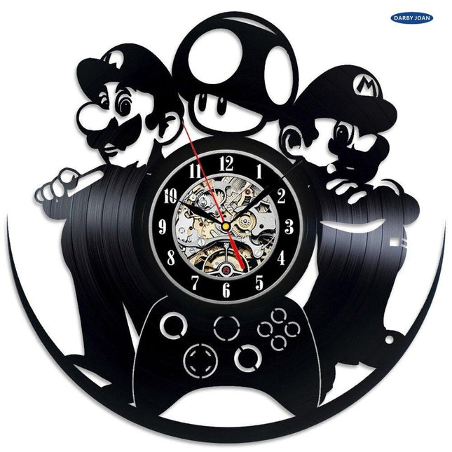 Reloj de vinilo gamer Super Mario