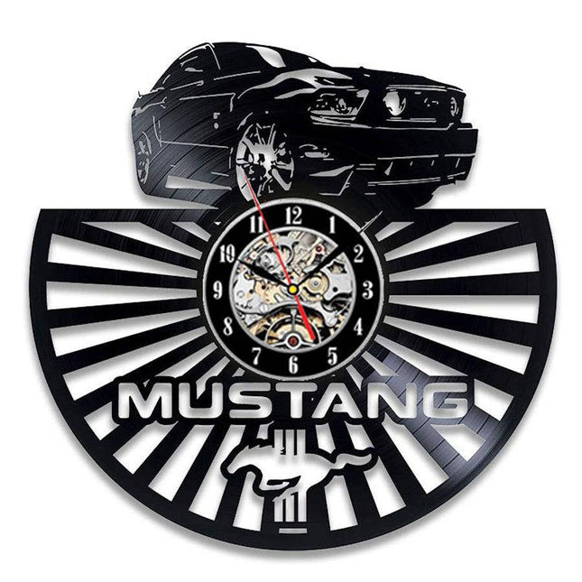 Reloj de vinilo coche Ford Mustang