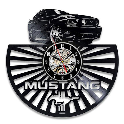 Reloj de vinilo coche Ford Mustang