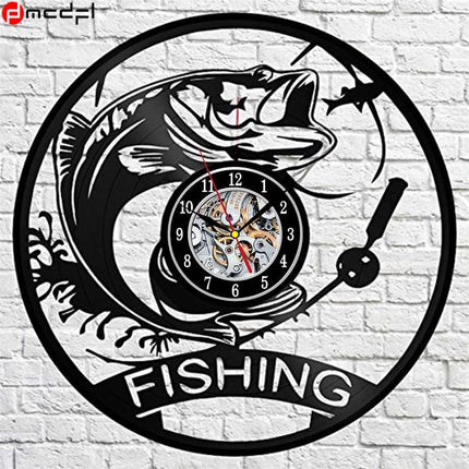 Reloj de vinilo para amantes pesca