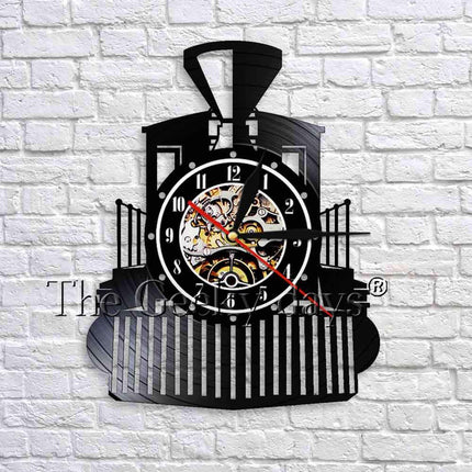 Reloj de vinilo locomotora de tren