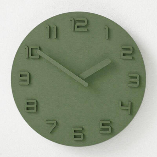 Reloj de pared madera números 3D
