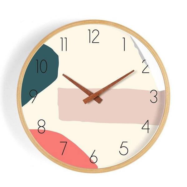 Reloj de pared de madera creativo