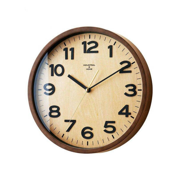 Reloj de pared antiguo madera y cristal