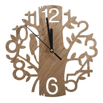 Reloj de pared madera diseño bosque