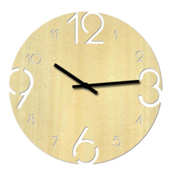 Reloj de pared madera números grandes