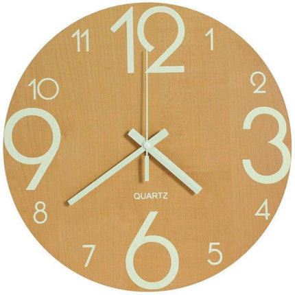 Reloj de pared madera color amarillo