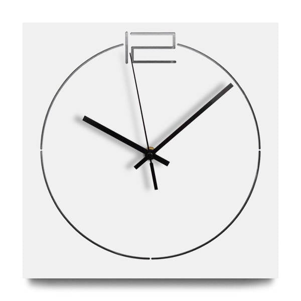Reloj de pared minimalista forma cuadrada