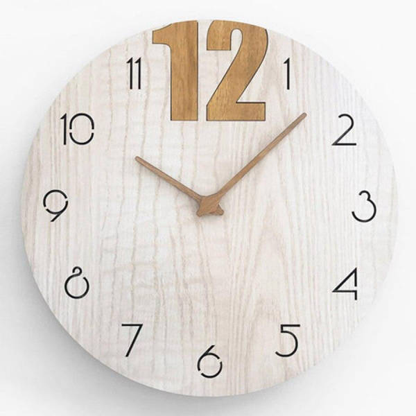 Reloj de pared redondo estilo nórdico