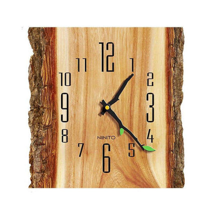 Reloj de pared madera rústico rectangular