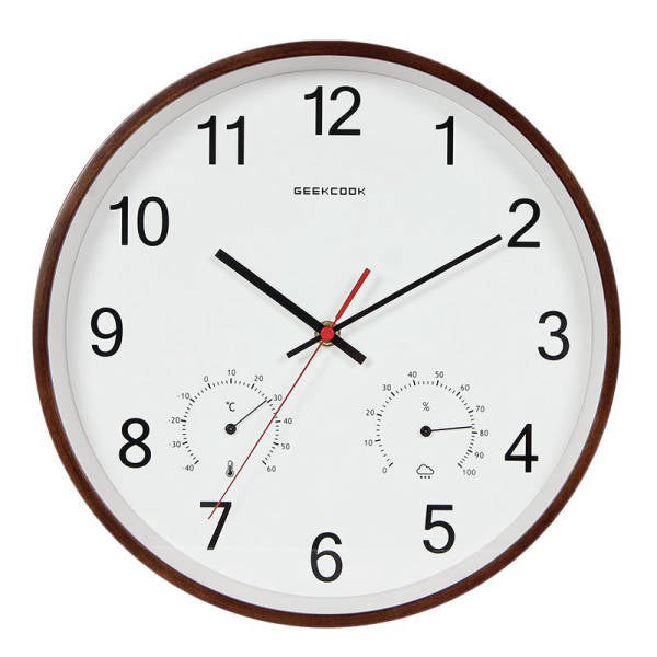 Reloj pared con termómetro e higrómetro