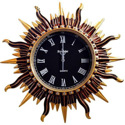 Reloj de pared barroco forma sol