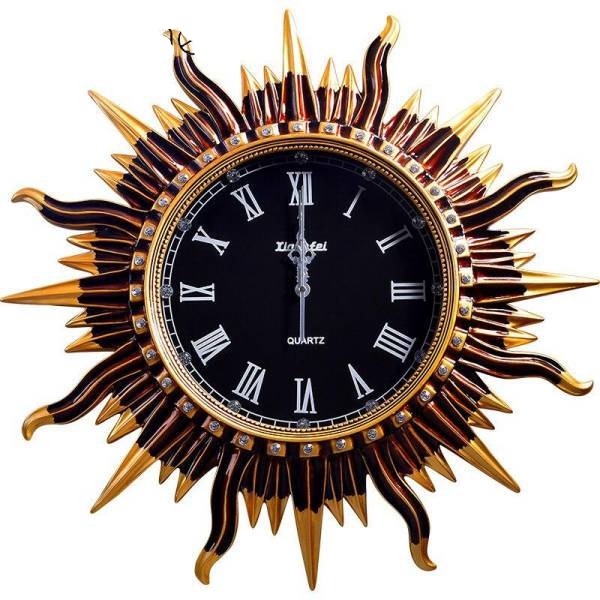 Reloj de pared barroco forma sol