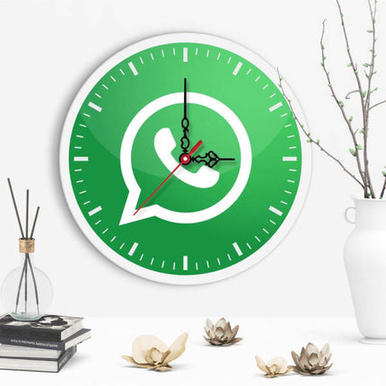 Reloj de pared con logo Whatsapp