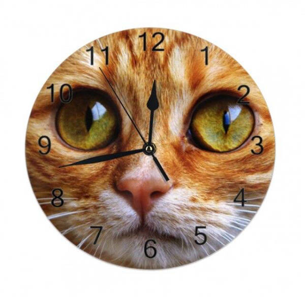 Reloj de pared redondo Gato Pelirrojo
