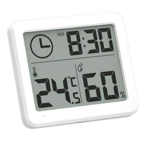 Reloj digital de mesa con termohigrómetro