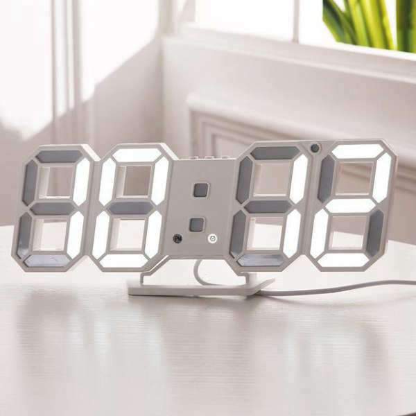 Reloj de pared digital 3D con cable