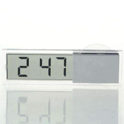 Reloj digital transparente con ventosa