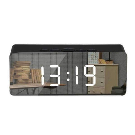 Reloj despertador digital con pantalla espejo