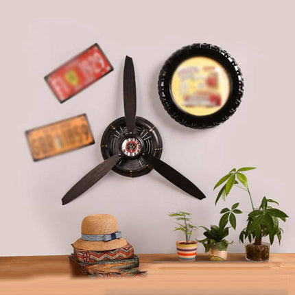 Reloj de pared diseño hélice avión