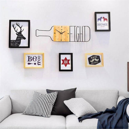 Reloj de pared diseño botella vino