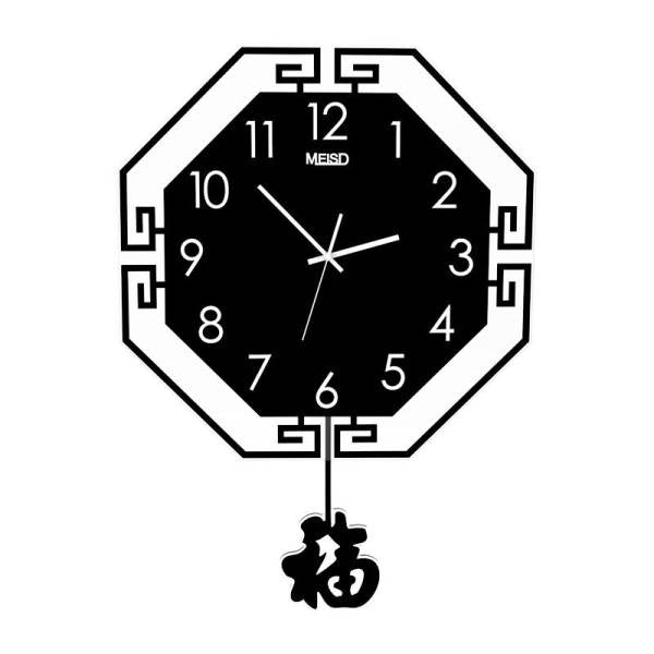 Reloj de pared octagonal diseño asiático